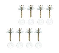 OSOLADY 8 Sets Stainless Steel Bird Cage Perch Fitting Screws with Washers and Fixing Caps for Parrot and Hamster Breeding Boxes, Bird Stand Perch Accessories for Cage Attachment