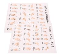 OSOLADY 8 Sheets Gesture Language Alphabet Learning Poster Asl Learning Poster 24x36 Inch Beautiful Design Paper Teaching Gesture Language Alphabet Wall Art Decoration for Game Rooms