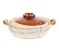 OSOLADY 800ml Clay Casserole Kitchen Stew Pot Double Handle Granular Soil Save Gas Easy to Clean Home Cooking