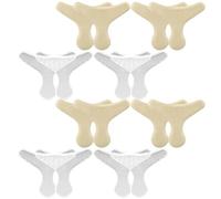 OSOLADY 8pairs Invisible Heel Pads Self-adhesive Cushions for Loose Shoes Transparent Shape Heel Stickers Comfortable Inserts to Prevent Blisters and Discomfort