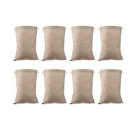 OSOLADY 8pcs Burlap Storage Bags Drawstring for Storing Root Vegetables Like Potatoes Kitchen Garden Made of Natural Burlap Material