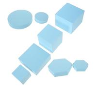 OSOLADY 8pcs Cube Photography Props Set for Product Photo Shoots, Decorative Geometry Photo Background Props for Jewelry and Cosmetics, Light Blue Desktop Styling Accessories