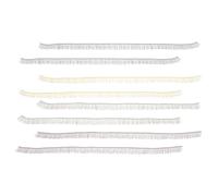 OSOLADY 8pcs Doll False Eyelashes Strips Set for Doll Accessories, Simulated Multi-color DIY Eyelash Craft Supplies (black, Brown, Tea, Gold, 0.6cm)