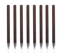 OSOLADY 8PCS Eternal Pencil: Wooden Inkless Writing Tool - HB Lead Pen - Smudge Proof Drafting Pencil for Artists Woodworking Professionals Dark Brown