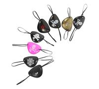 OSOLADY 8pcs Halloween Pirate Eye Patches Plastic Single Skull Eye Patch Set for Performance and Masquerade Unique and Funny Decor Accessories for Female Cosplay