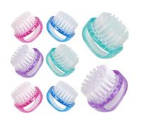 OSOLADY 8pcs Manicure Cleaning Brush, Soft Bristle Plastic Nail Brushes for Salon and DIY Nail Art, Small Transparent Handheld Cleaning Tool for Grooming