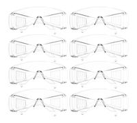 OSOLADY 8pcs PC Louver Safety Goggles for Work and Lab, Impact Resistant | Vision, Portable Ergonomic Shape, Men and Women Use, Light-block Design for Construction Eyewear