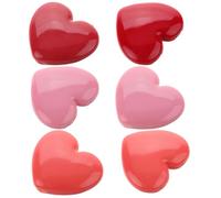OSOLADY 8pcs Refillable Heart Shaped Makeup Mirror Box with Plastic Containers for Pressed Powder and Lotion, Portable Lipstick Organizer for Vanity, for Makeup Wherever and Whenever