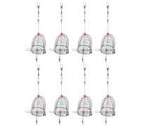 OSOLADY 8pcs Stainless Fishing Bait Cage Precision Bait Design Large Capacity Efficient Fishing Trap Avid Anglers