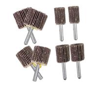 OSOLADY 8pcs Straight Grinder Grinding Head Abrasive Flap Wheels Replacement Flap Wheels for Electric Grinder Sandpaper Grinding Heads for Drill Tasks