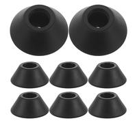 OSOLADY 8pcs Walking Stick Replacement Rubber Tips - Non Slip Walking Cane Bottom Tip Set - Four Prong Cane Rubber Feet for Trekking Pole Aid, 1.2cm Hole