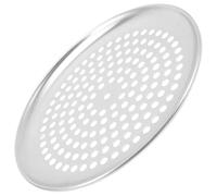 OSOLADY 9 Inch Stainless Steel Perforated Pizza Baking Pan Tray for Oven Use, Easy to Operate and Prevent Warp, for Pizza-Making at Home, Sturdy Round Pizza Pan for Beginners
