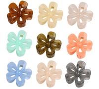 OSOLADY 9pcs Delicate Flower Hair Claw Clips for Women Jaw Barrettes for Thick Hair Elegant for Office Travel Party School Styles