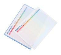 OSOLADY A4 Undated Monthly Planner Sheets Blue Frame Monthly Calendar Planner Notebook for Task Management and Meal Planning Fridge Notepad Suitable for Office and School Scheduling