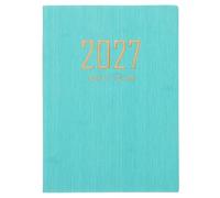 OSOLADY Academic Planner 2027: Daily Weekly Agenda Planner - A5 Pu Leather Daily Schedule Notebook - Calendar From Jan. To Dec. For Student And Teacher, Sky-Blue