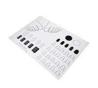 OSOLADY Acrylic Nail Training Mat Silicone Trainer Sheet 10x8 Inch Learn Application by Zones Practice Making Nail Art Designs Female Friends DIY Application Practice