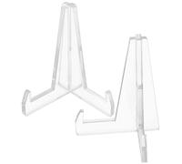 OSOLADY Acrylic Plate Display Stand and Tea Cake Display Holder Desktop Storage Rack Set of 2 for Kitchen and Tea Supplies