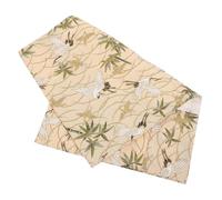 OSOLADY Adjustable A5 Book Sleeve Decorative Fabric Book Cover with Gold Crane Pattern, Beige Notepad Protector Sleeve for School and Office Use