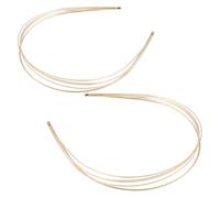 OSOLADY Adjustable Gold Hair Band 2pcs Multi Layered Metal Wire Hair Pieces for Women Comfortable Fit Minimalist Elegant Headbands for Wedding and Bridal Accessories