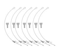 OSOLADY Adjustable Picture Rail Hanging System Easy Installation 12 Sets with Stainless Steel Wire Hooks and Iron Rail Moulding Hangers for Art Wall and Home Display