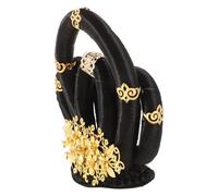 OSOLADY Ancient Chinese Hairpiece Wig Lightweight Fiber and Metal Material with Elegant Design, Black Integrated Structure Versatile Hair Accessory for Women for Cosplay and Weddings