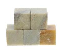OSOLADY Artistic Tool Stamp Set for Enthusiasts and Hobbyists 5pcs Square Stone Green Fine Texture Stone for Practice and Seal Engraving