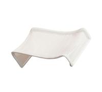 OSOLADY Bath Net Support Stand White Carbon Steel with Cushion for Bath Time