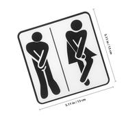 OSOLADY Bathroom Toilet Sign Self-Adhesive Acrylic Restroom Marker for Public Places Such As Pubs and Bistros