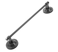 OSOLADY Bathroom Towel Rack Suction Cup 40Cm Aluminum Alloy Gunmetal Gray Wall Mounted Storage Bar No Drilling Suitable for Kitchen and Shower