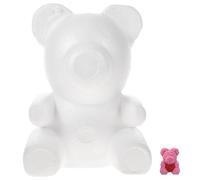 OSOLADY Bear Shaped Floral Foam Modelling Bear Foam for Crafts White Simple but Can Be Painted Eye-catching Arts and Crafts Party Decoration