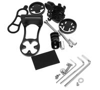OSOLADY Bike Computer Mount Front Bike Computer Mount Black Abs Aluminium Alloy Rubber Extended Bracket Design