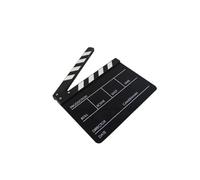 OSOLADY Black Acrylic Clapper Board Movie Directors Clapboard with Writable Whiteboard Back for Film Production Role Playing Photo Prop for Stage Home Party