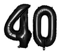 OSOLADY Black Foil Balloons for Linking Jumbo Self Sealing Anniversary and Birthday Party Decoration Thickened Aluminum Balloons for Celebration Supplies