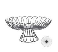 OSOLADY Black Iron Table Basket Elegant Wire Bread Serving Basket Small Metal Fruit Bowl for Kitchen Counter Desktop Storage and Protect Desktop from Scratches Home Use