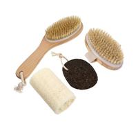 OSOLADY Body Scrub Brush Bath Brush Shower Puff Exfoliator Dry Bathing Back Loofah Bath Pumice Stone Kit
