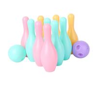 OSOLADY Bowling Indoor Outdoor Family Game for Interactive Play in Pink Yellow Sky-blue Boosts Hand-eye Coordination and Brain Development for Parties and Travel