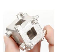 OSOLADY Brake Piston Tool Cube Calliper Adaptor for Brake Caliper Silver Carbon Steel High Hardness Rotate Piston Suitable for Replacing