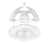 OSOLADY Cake Plate with Cover 31.5Cm Acrylic Multi-Functional Easy to Clean Wedding Snack Storage Holder for Anniversaries and Events