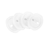 OSOLADY Car Door Lock Protective Covers Silicone Shock Absorber Pads 4pcs White Rubber Door Latch Guards Cushion Anti-collision Sound Dampening for Travel and Daily Use