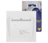 OSOLADY Card-controlled Power Switch with Time Delay and Three-wire Design, White Plastic Card Control Switch for Hotels and Guesthouses, Efficient Electricity Management and Automatic