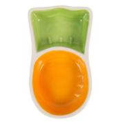 OSOLADY Carrot-shaped Ceramic Small Pet Feeder Bowl for Hamsters Guinea Pigs and Rats Compact Dish for Food and Water Easy to Clean and Store