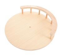OSOLADY Cat Tree Replacement Platform Detachable Cat Board Wooden round 30cm Khaki with Pre-drilled Holes Living Room Use