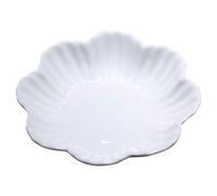 OSOLADY Ceramic Flower Salad Plate Medium Size Chrysanthemum Design Decorative Food Serving Dish for Breakfast and Dinner