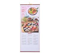 OSOLADY Chinese Calendar 2027: Zodiac Goat Feng Shui Wall Hanging Scroll Calendar, Asian Home Decor for Lunar New Year Spring Festival Office Door Pendant