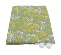 OSOLADY Cloth Book Cover Protector Soft Anti-wear Sleeve with Plant Pattern Book Sleeve Privacy Shield for Public Reading