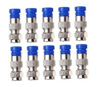 OSOLADY Coaxial Compression Connectors Prevent Moisture Penetration 10pcs F Type Waterproof with Polyethylene and Brass Materials for Cable Connector Supplies Electrical Equipment
