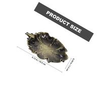 OSOLADY Copper Calligraphy Ink Dish Lotus Leaf Motif, Desktop Paint Brush Washing Dish for Chinese Calligraphy Supplies, Decorative Ink Plate for Sumi Painting and Watercolor Mixing