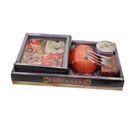 OSOLADY Creative Paper Sacrificial Hot Pot Kit for Ancestor Worship, Festival Decoration Paper Figurine Set, Role-play Ghost Hotpot Display for Traditional Ancestral Rituals