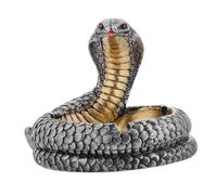 OSOLADY Creative Resin Snake Ashtray Lifelike Animal Model Halloween Tabletop Cigar Holder Dual-Purpose Home and Patio Decoration