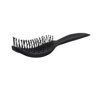 OSOLADY Curved Shape Massage Comb for Women Lightweight Plastic Hairdressing Styling Tool for Curly Hair and Scalp Relaxation Portable Black